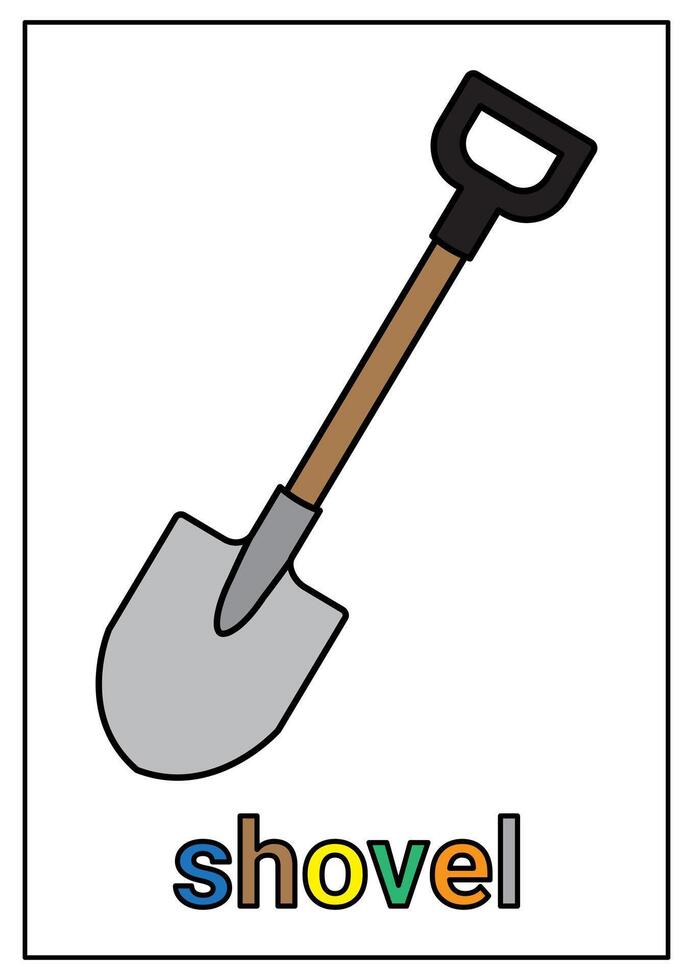Simple Shovel Clipart vector