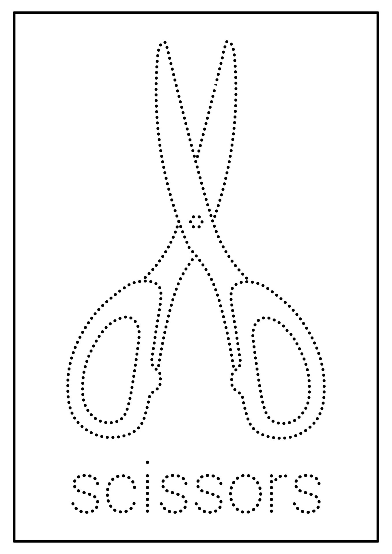 Scissors Tracing and Coloring Worksheet for Kids 48054960 Vector Art at