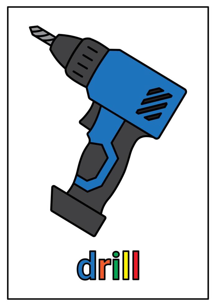 Simple Drill Clipart vector