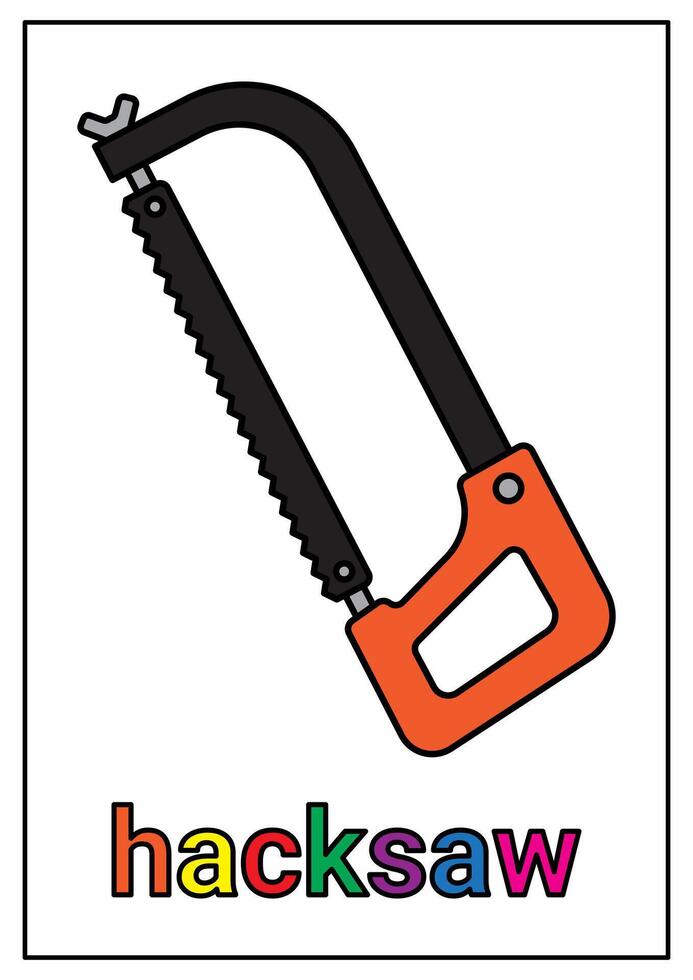Simple Hacksaw Clipart vector