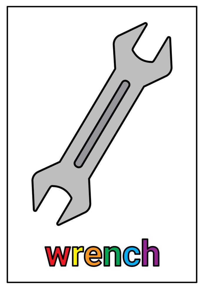 Simple Wrench Clipart vector