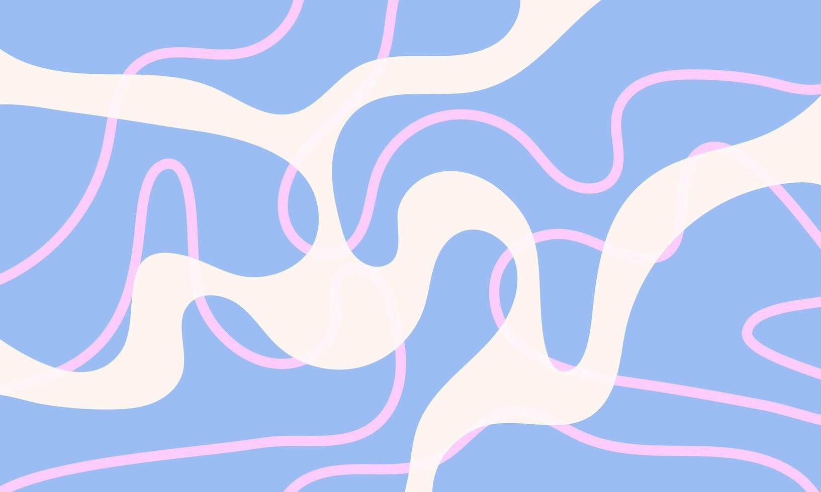 Simple abstract background with liquid shapes and curve lines pattern. Abstract groovy backdrop in retro 60-70s style. Cool funky design vector