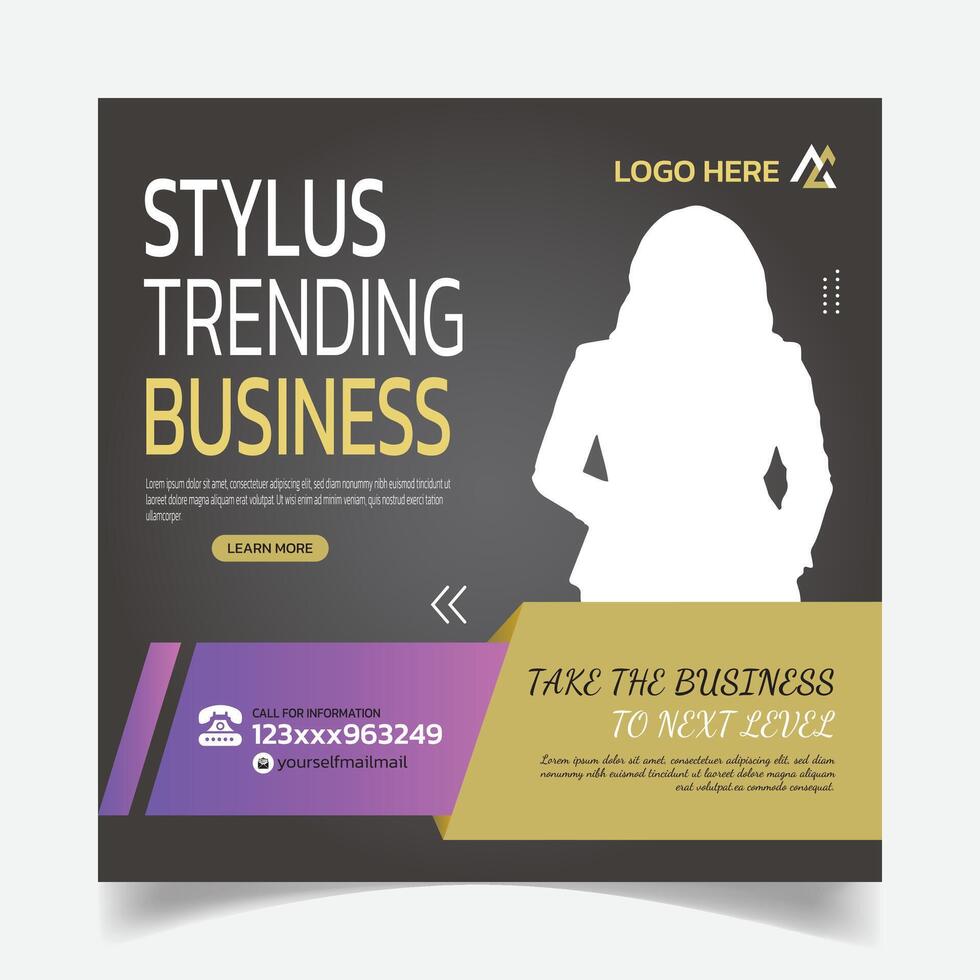Inventive Modern Social Media Post Design Banner vector