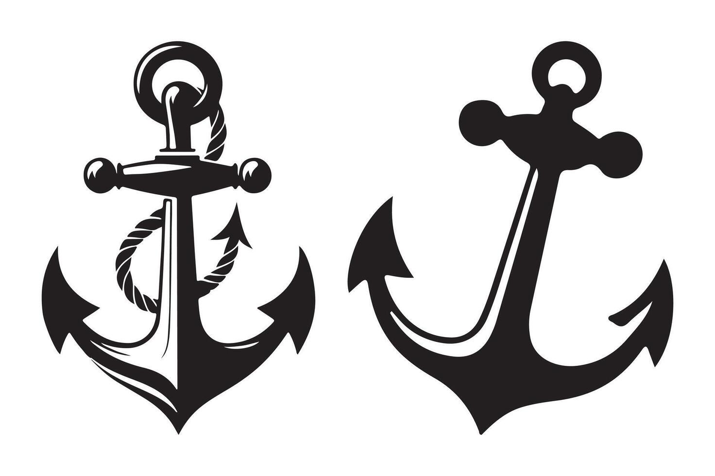 Anchor Silhouette in Format vector