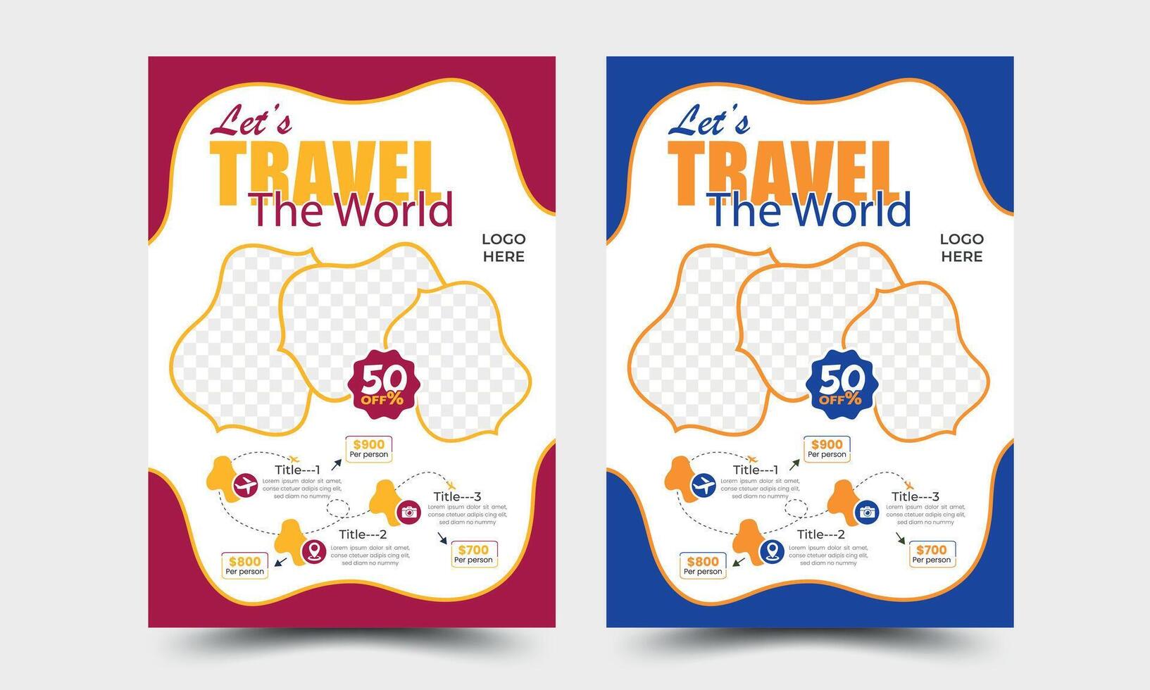Summer beach party poster with Travel Flyer, Template Design Travel Flyer, Modern Travel Flyer vector