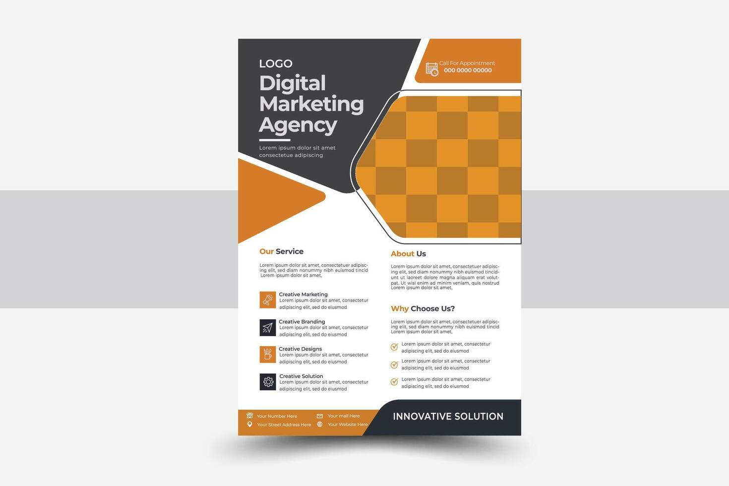 Corporate Book Cover Design Template in A4. Can be adapt to Brochure, Annual Report, Magazine,Poster, Business Presentation, Portfolio, Flyer, Banner, Website. vector