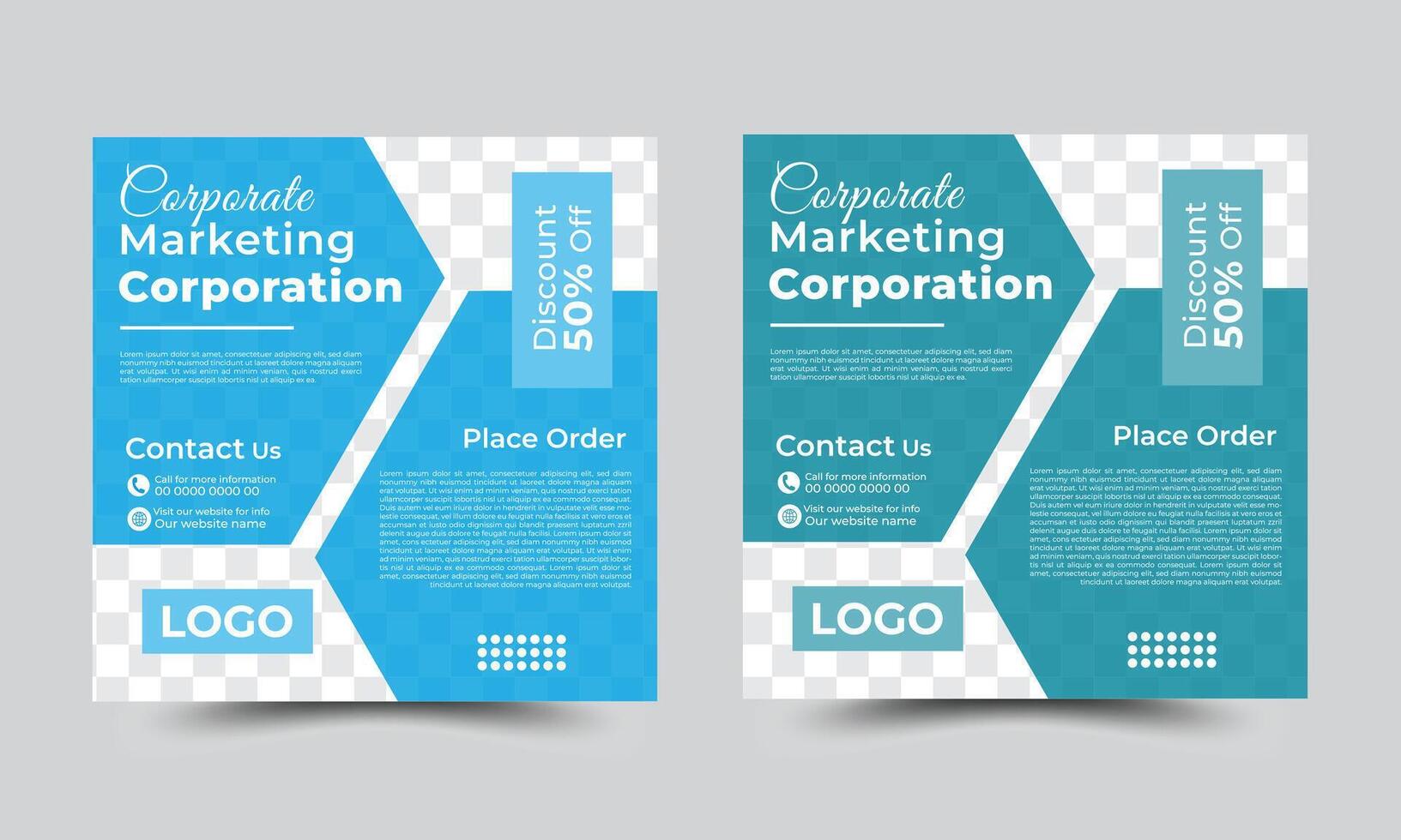 Set of Editable minimal square banner template. Abstract background color with stripe line shape. Suitable for social media post and web internet ads. vector