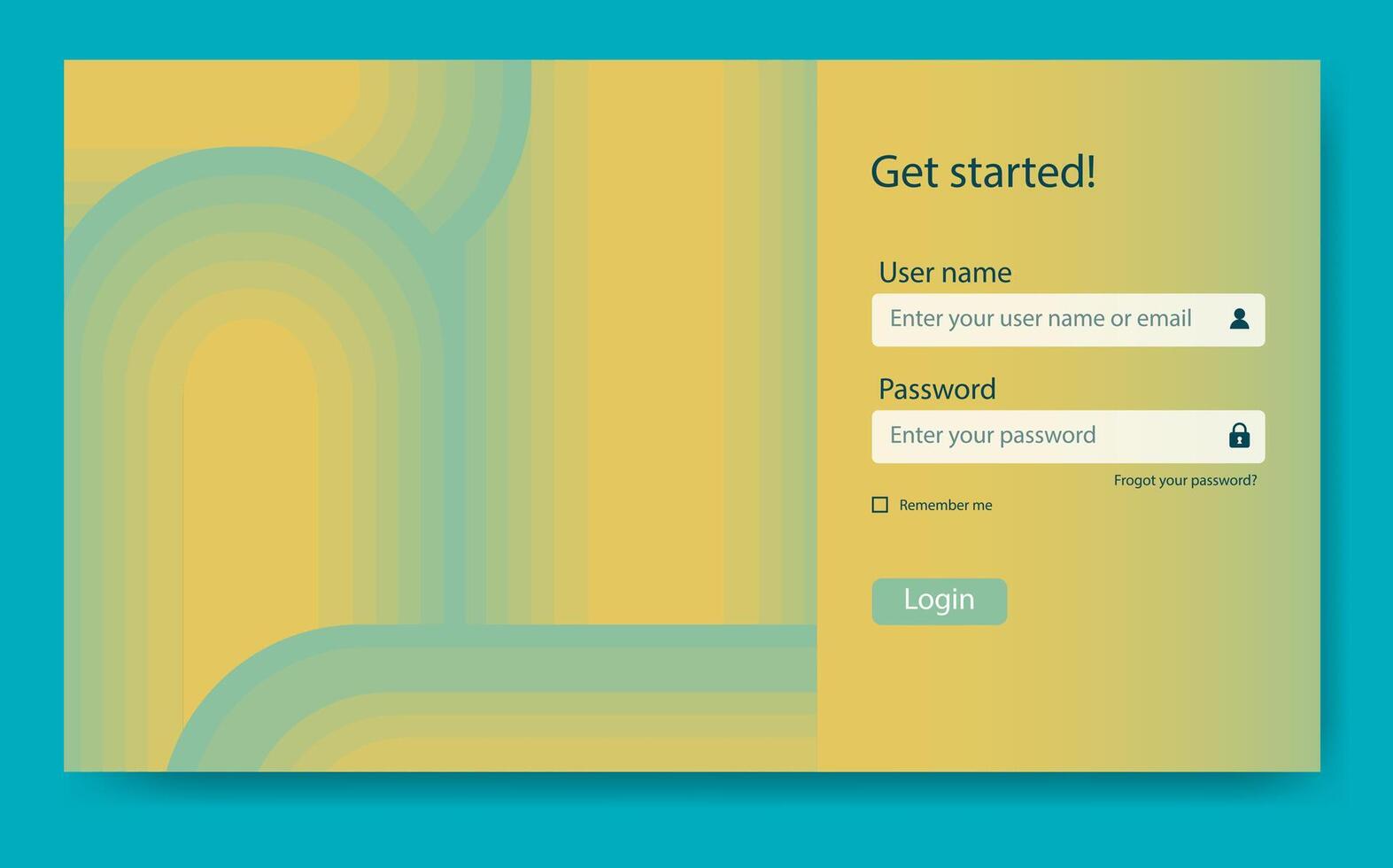 Website design template, login screen landing page. Login ui ux online store design concept illustration. vector