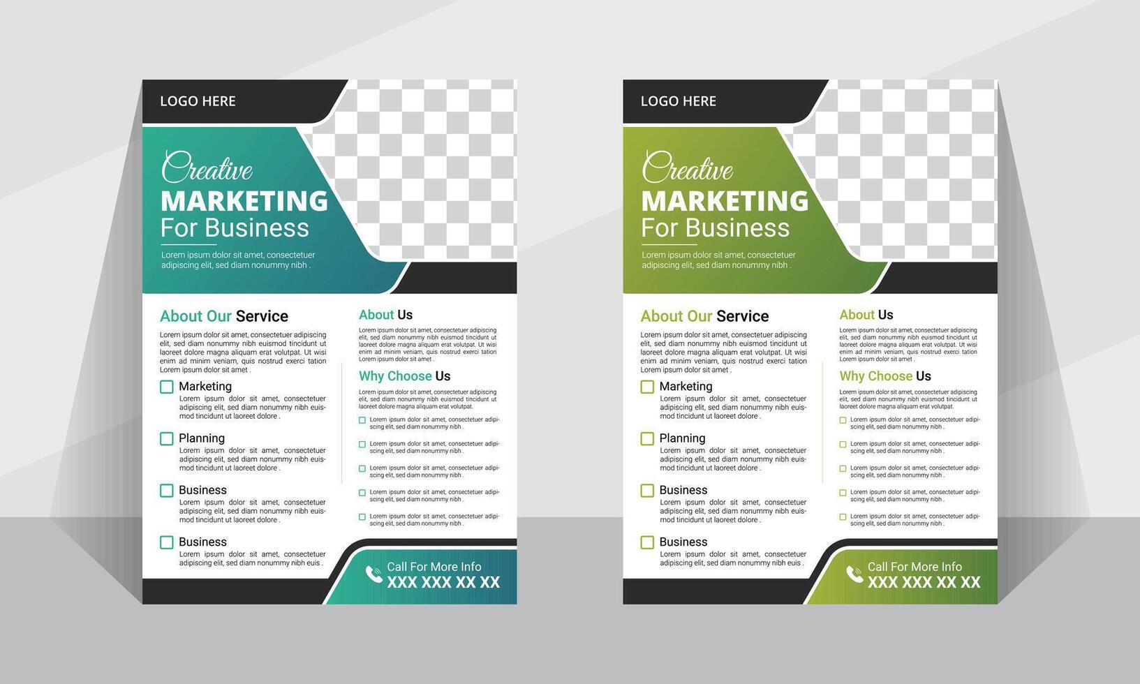 Modern vactor corporate flyer layout template design or leaflet illustration vector