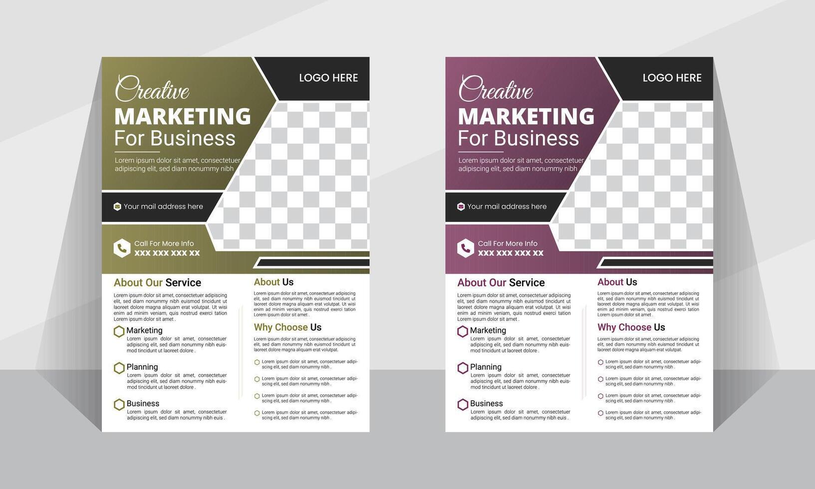 Modern vactor corporate flyer layout template design or leaflet illustration vector