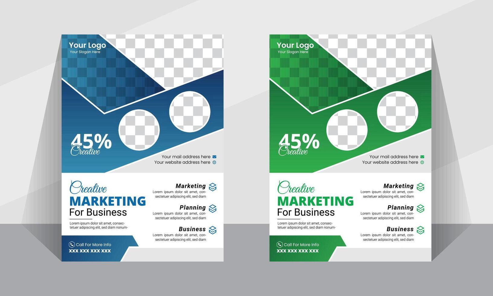 Modern vactor corporate flyer layout template design or leaflet illustration vector
