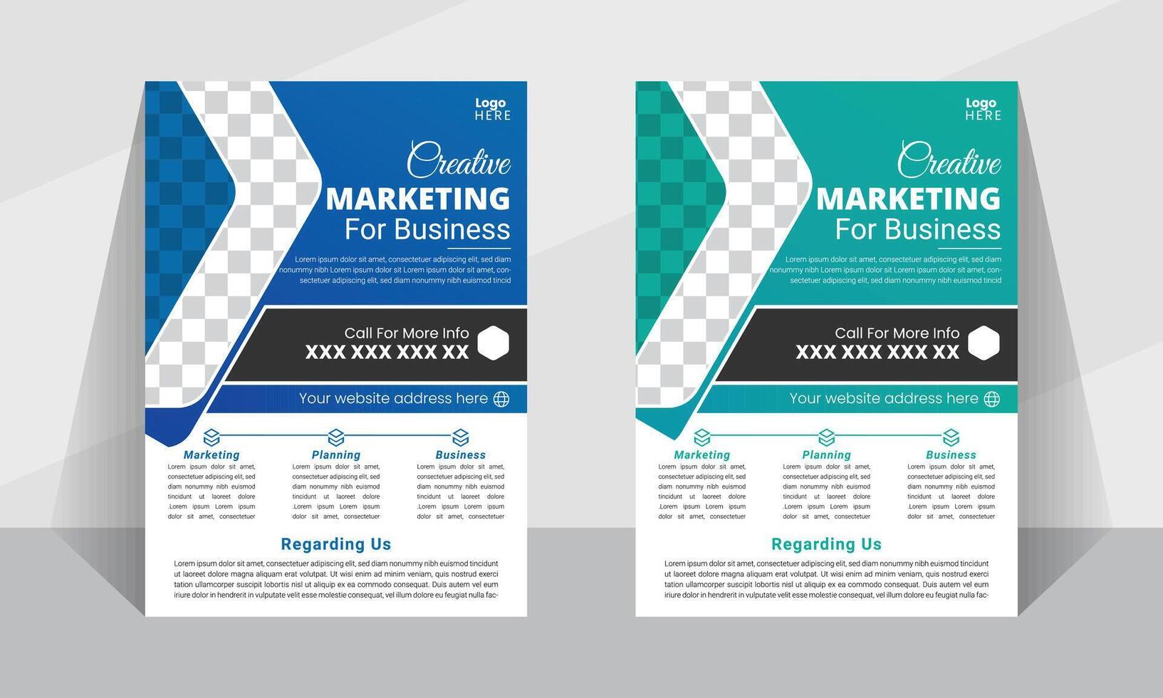 Modern vactor corporate flyer layout template design or leaflet illustration vector