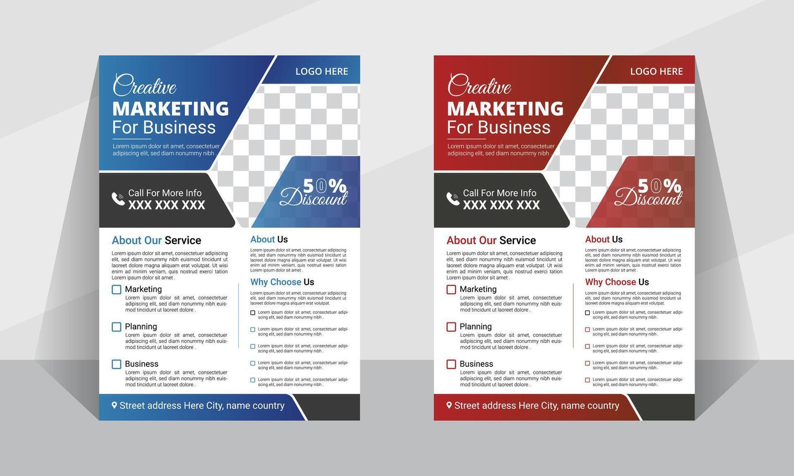 Modern vactor corporate flyer layout template design or leaflet illustration vector