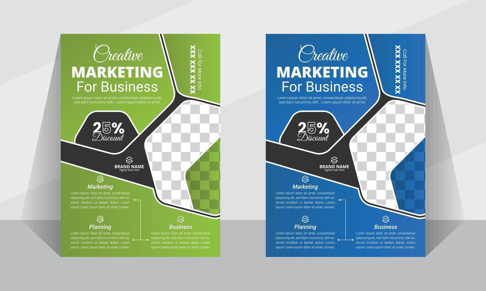 Modern vactor corporate flyer layout template design or leaflet illustration vector