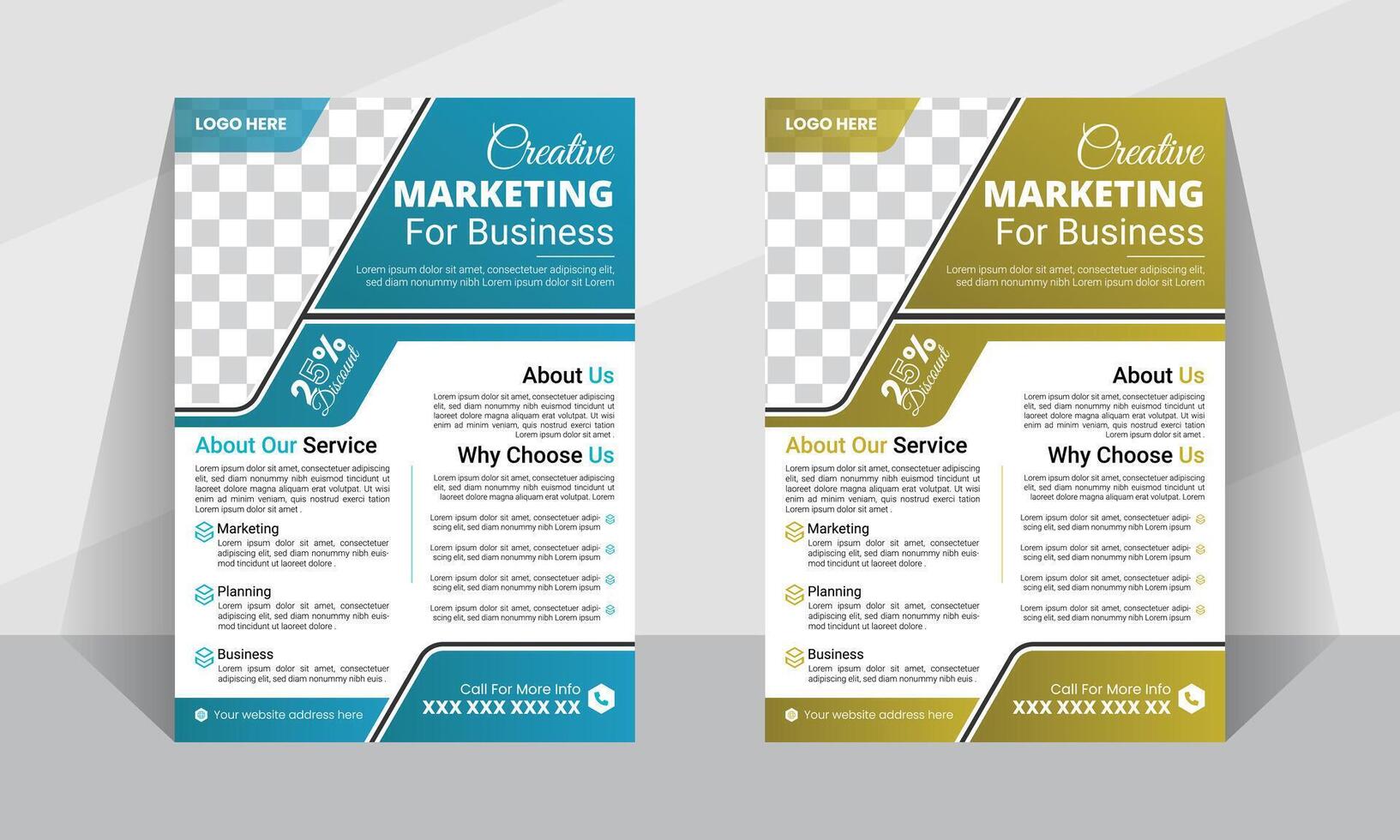 Modern vactor corporate flyer layout template design or leaflet illustration vector