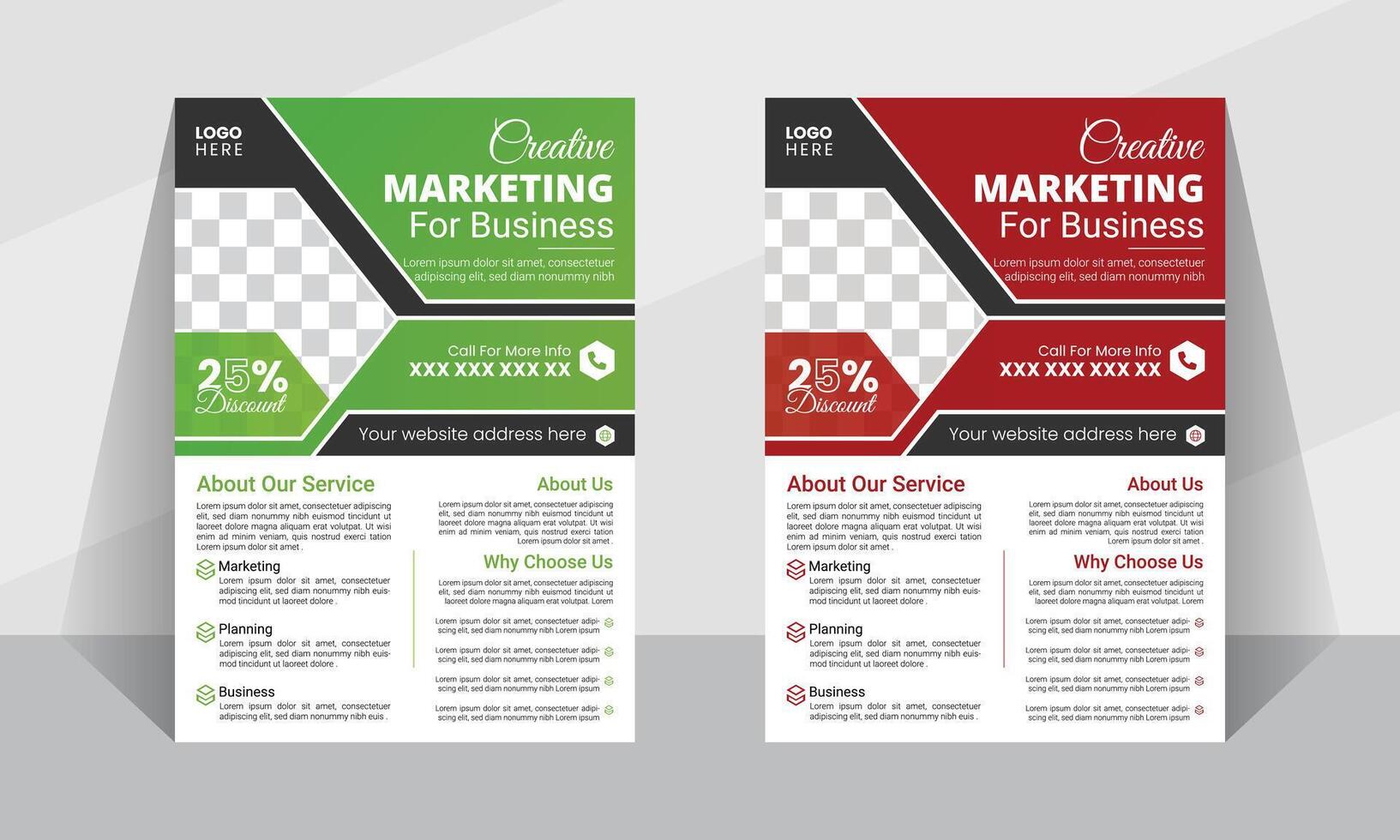 Modern vactor corporate flyer layout template design or leaflet illustration vector