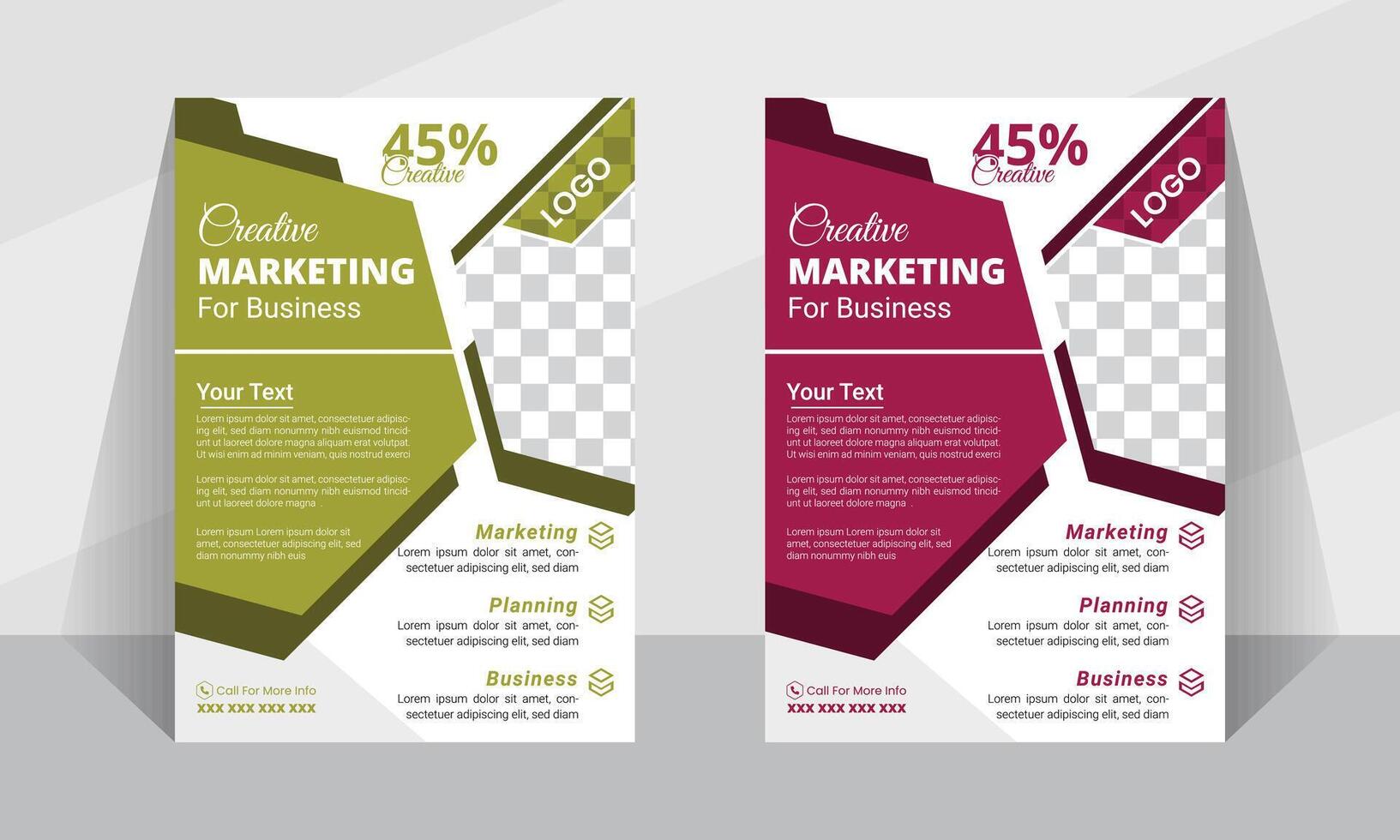 Modern vactor corporate flyer layout template design or leaflet illustration vector