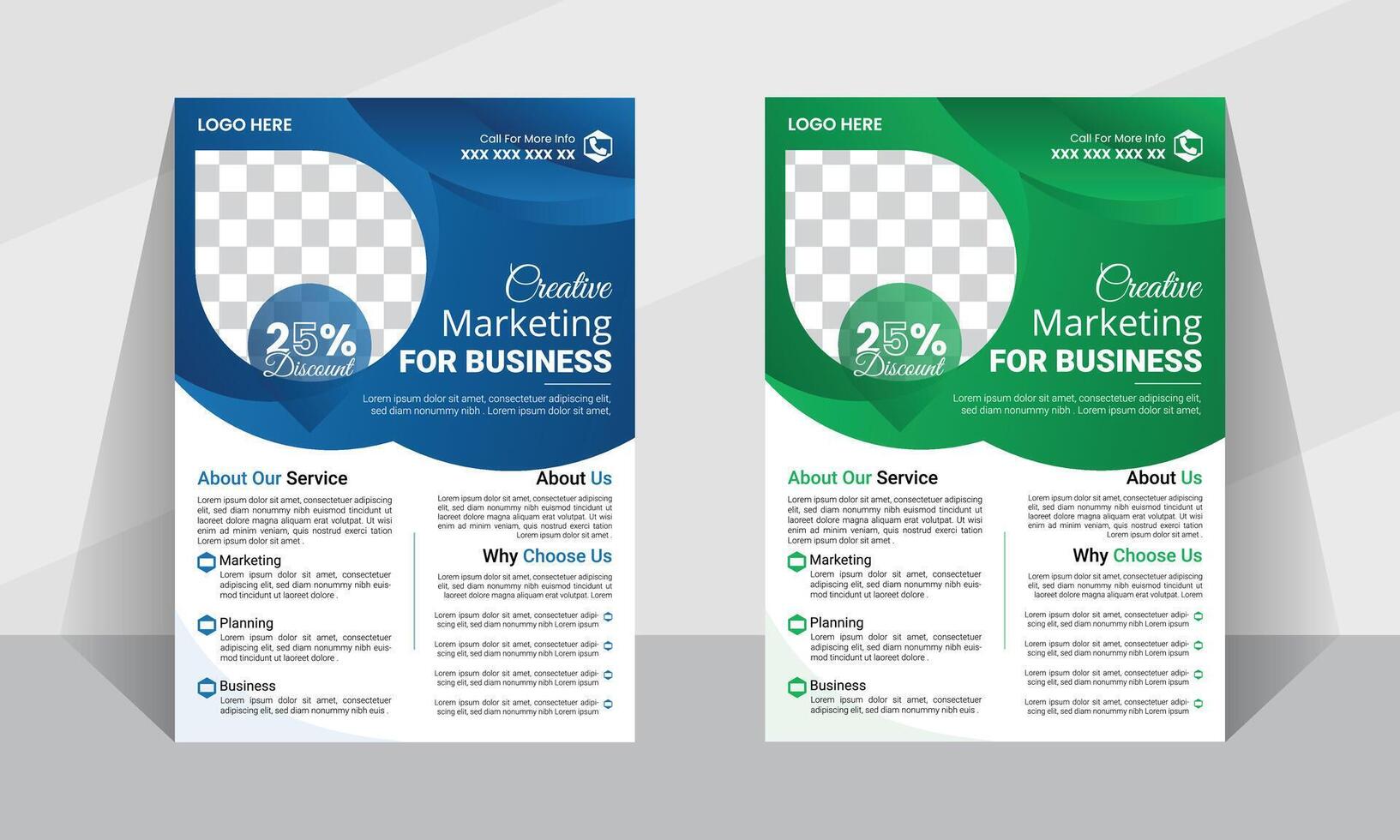 Modern vactor corporate flyer layout template design or leaflet illustration vector