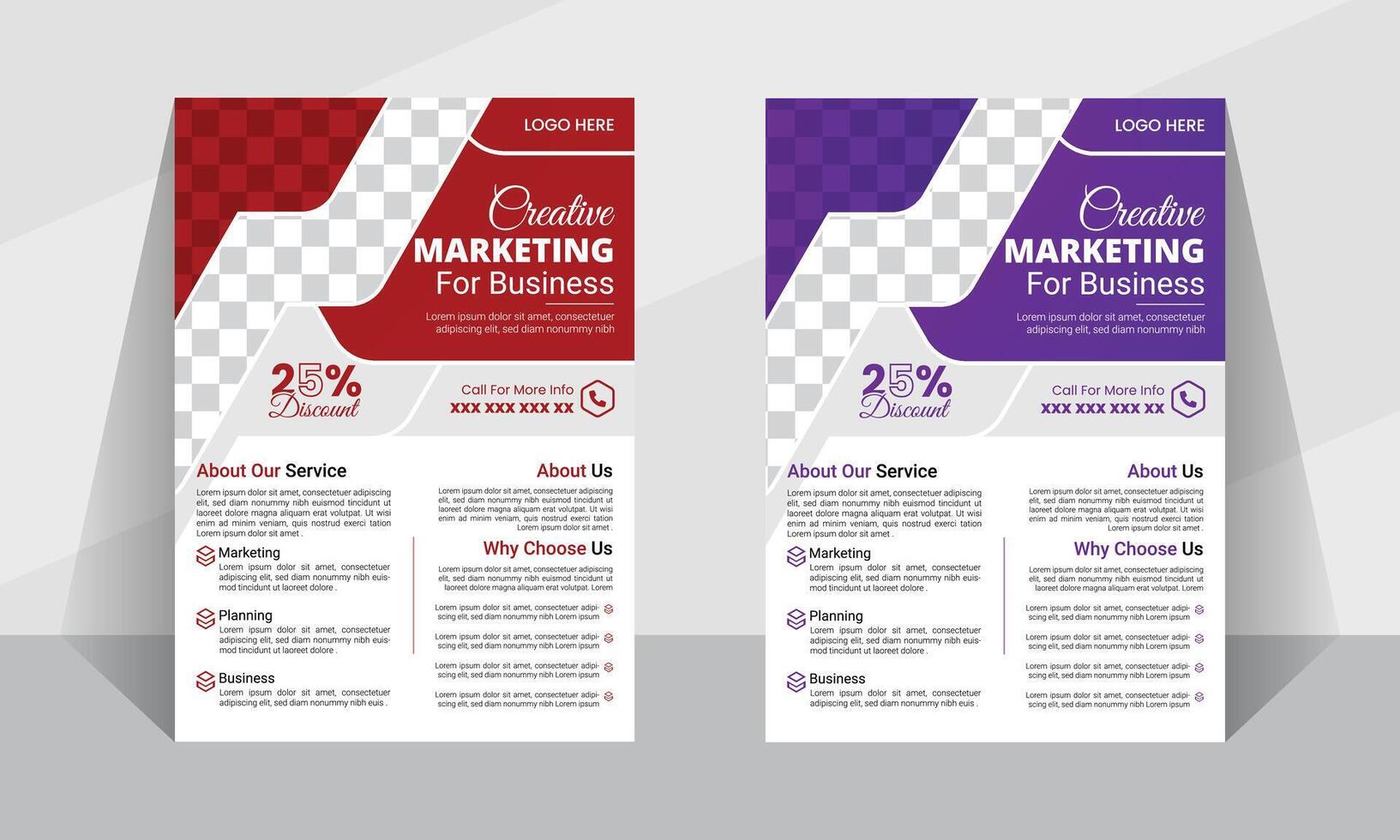 Modern vactor corporate flyer layout template design or leaflet illustration vector