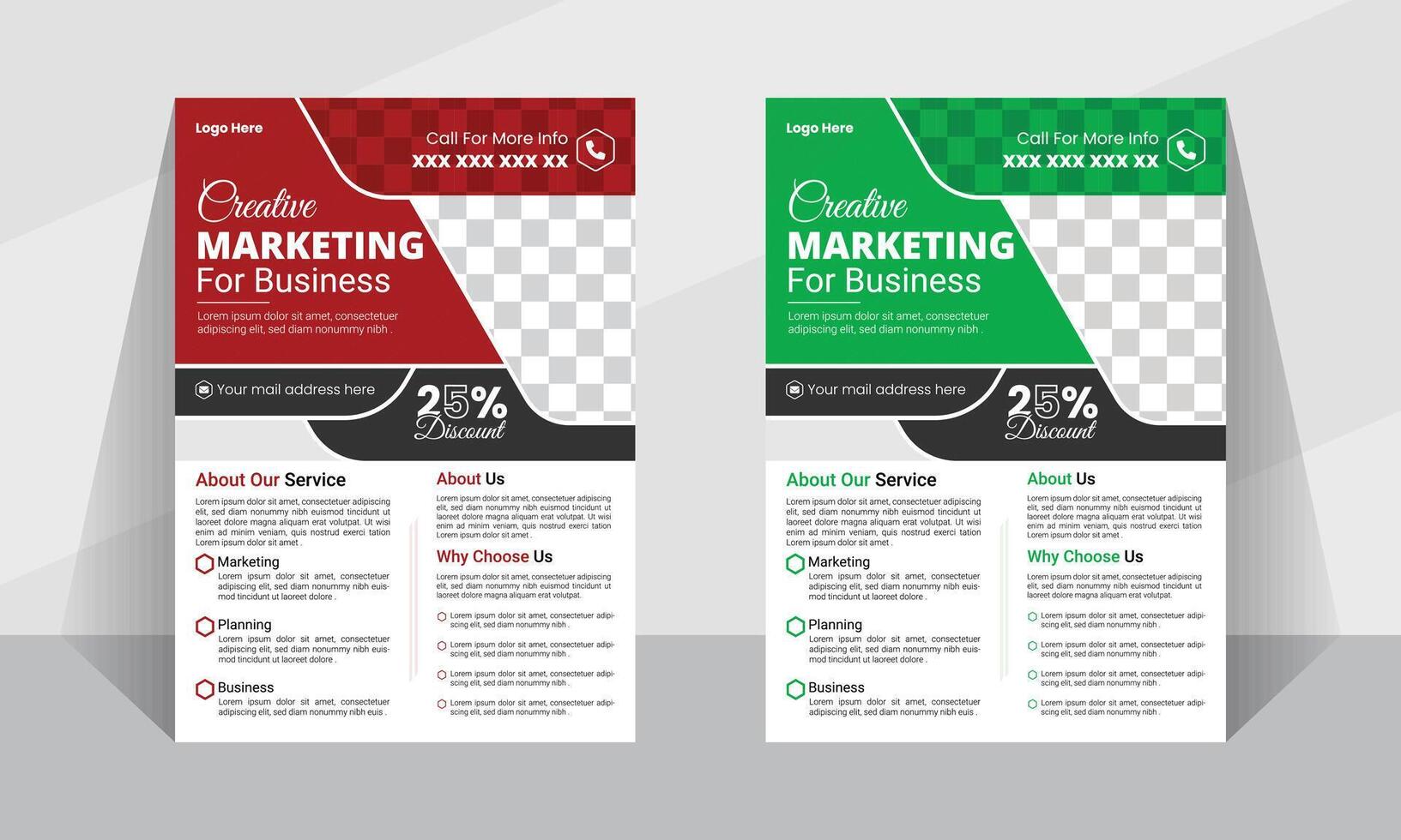 Modern vactor corporate flyer layout template design or leaflet illustration vector