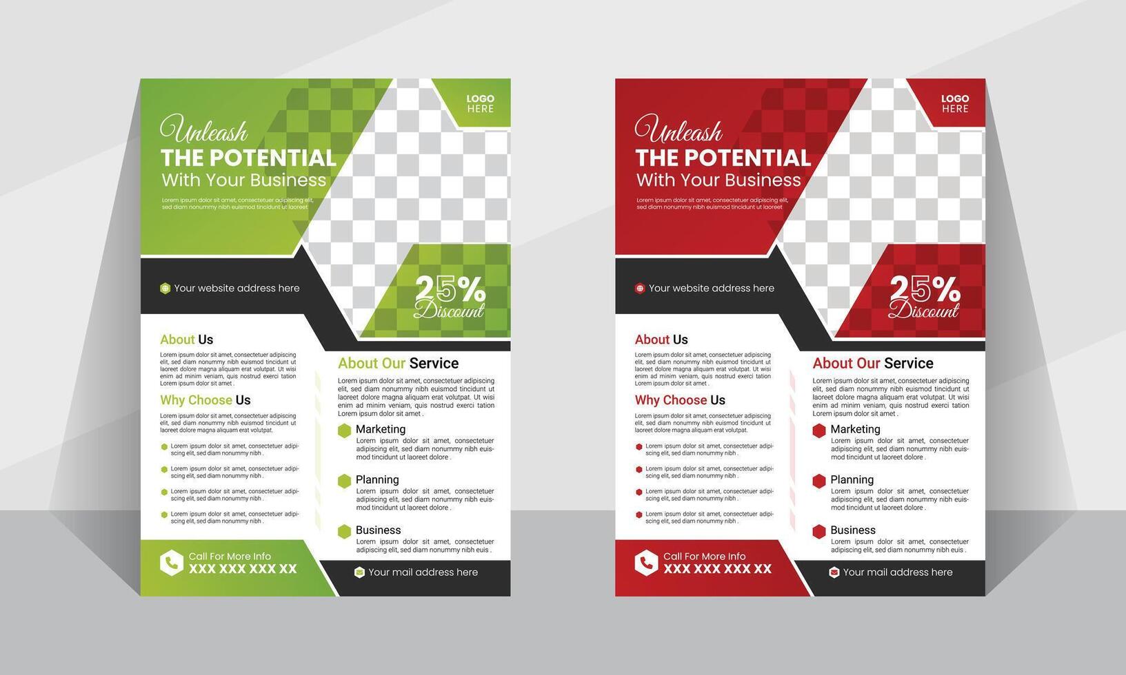 Modern vactor corporate flyer layout template design or leaflet illustration vector