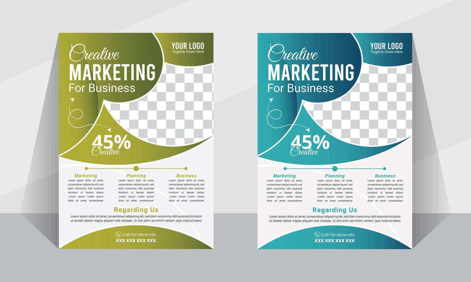 Modern vactor corporate flyer layout template design or leaflet illustration vector