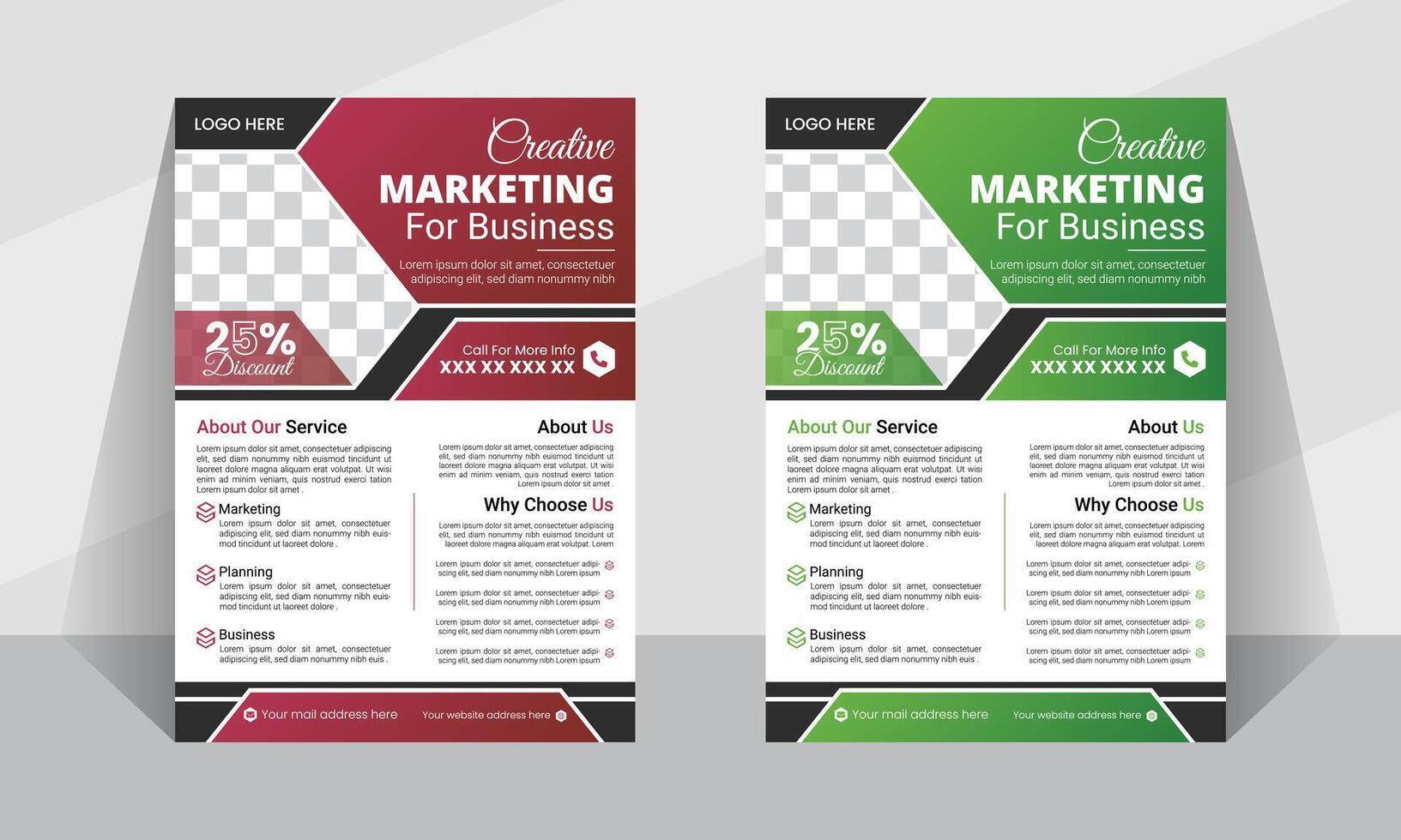Modern vactor corporate flyer layout template design or leaflet illustration vector