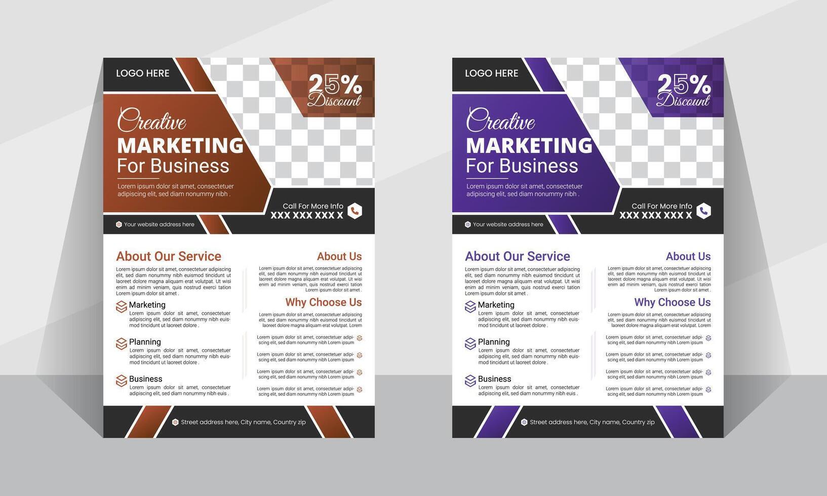 Modern vactor corporate flyer layout template design or leaflet illustration vector