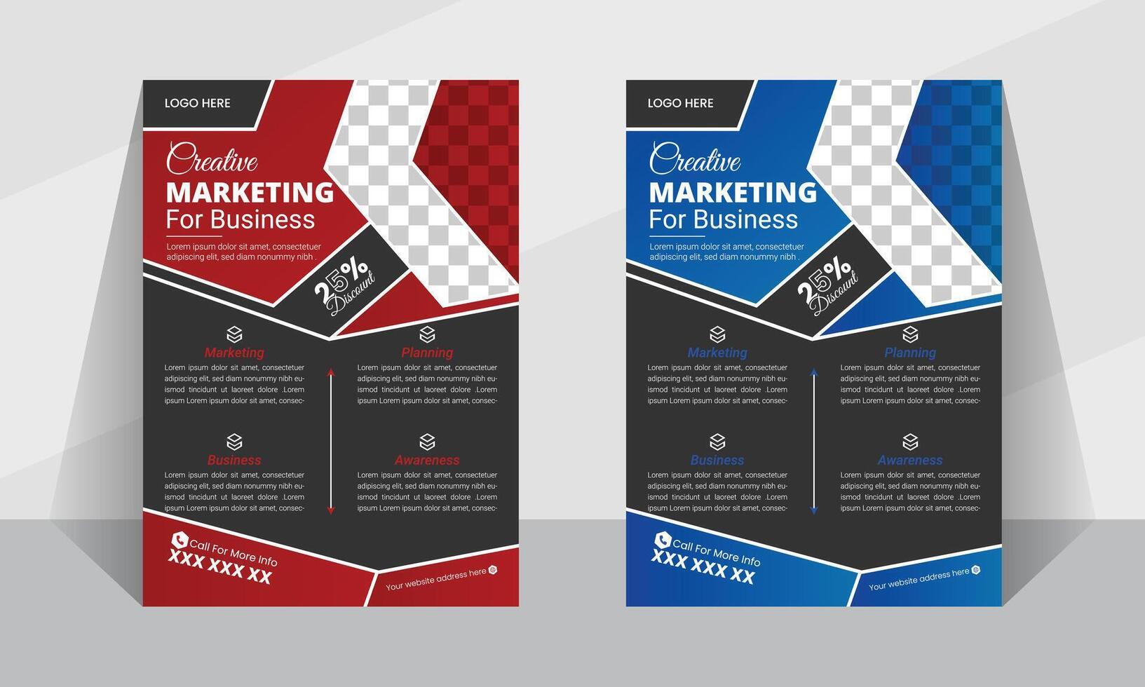 Modern vactor corporate flyer layout template design or leaflet illustration vector