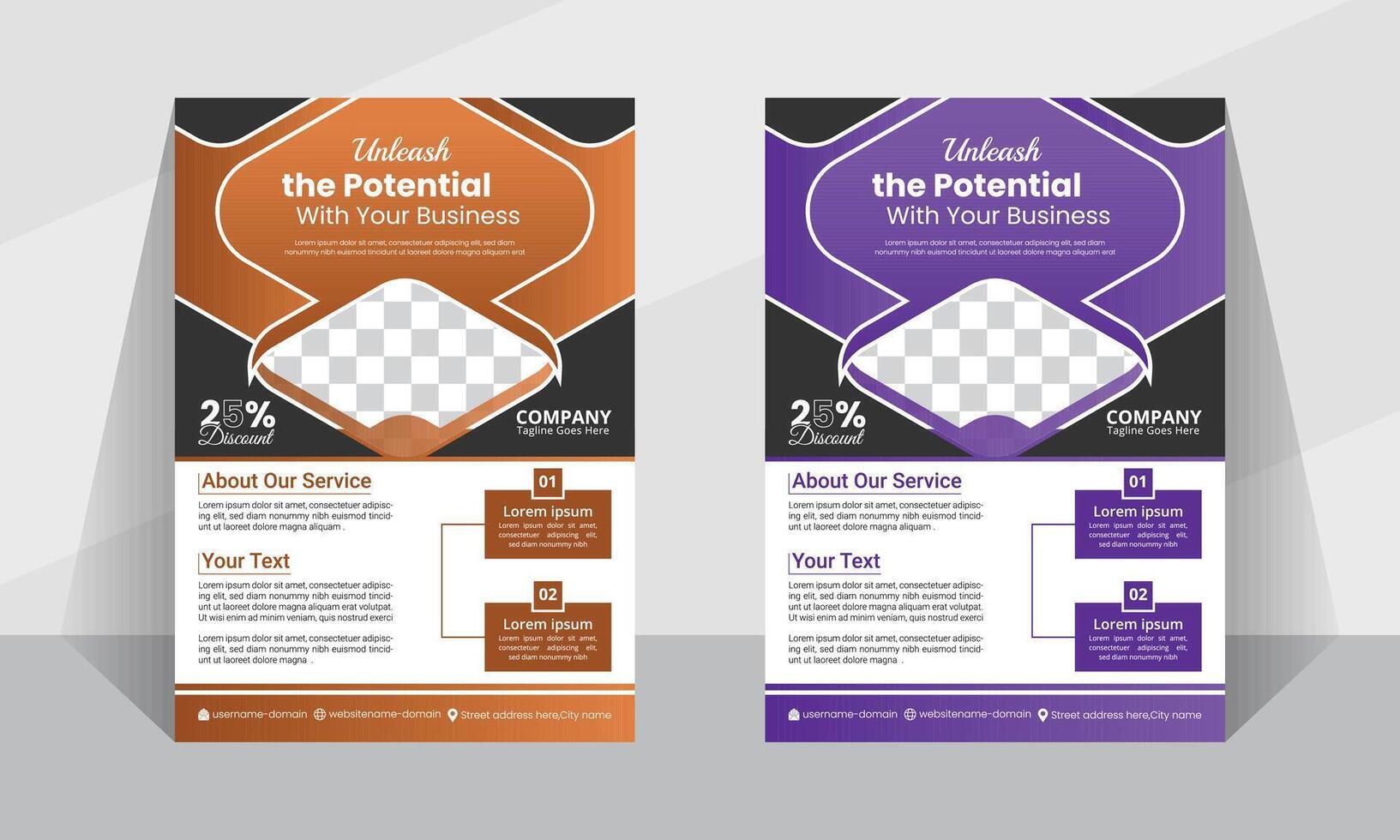 Modern vactor corporate flyer layout template design or leaflet illustration vector