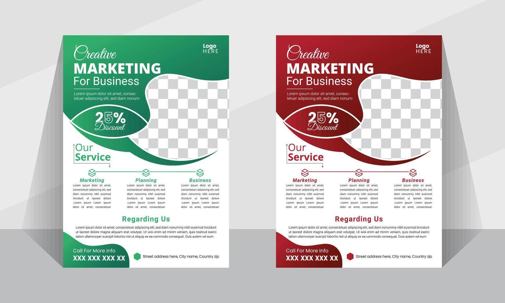 Modern vactor corporate flyer layout template design or leaflet illustration vector