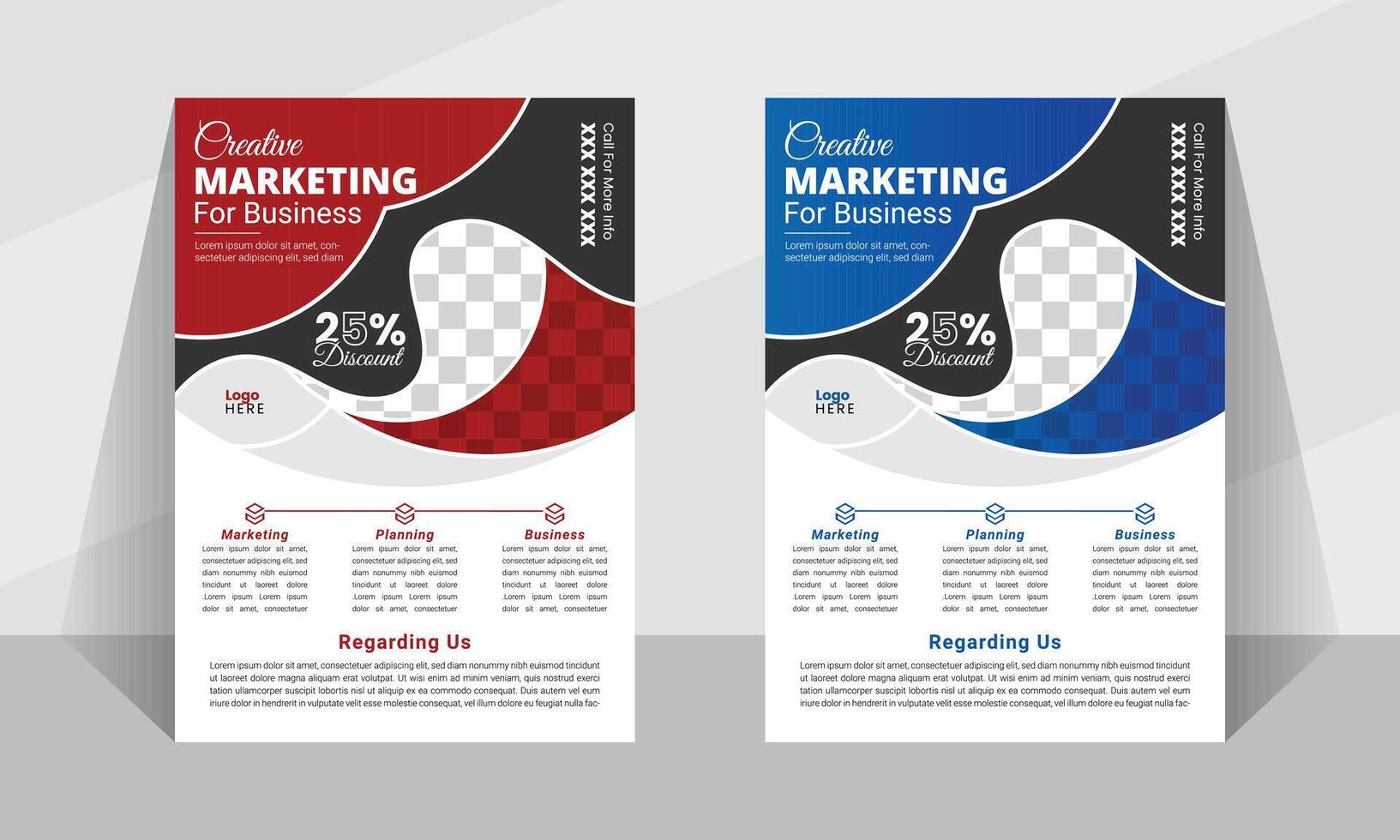 Modern vactor corporate flyer layout template design or leaflet illustration vector
