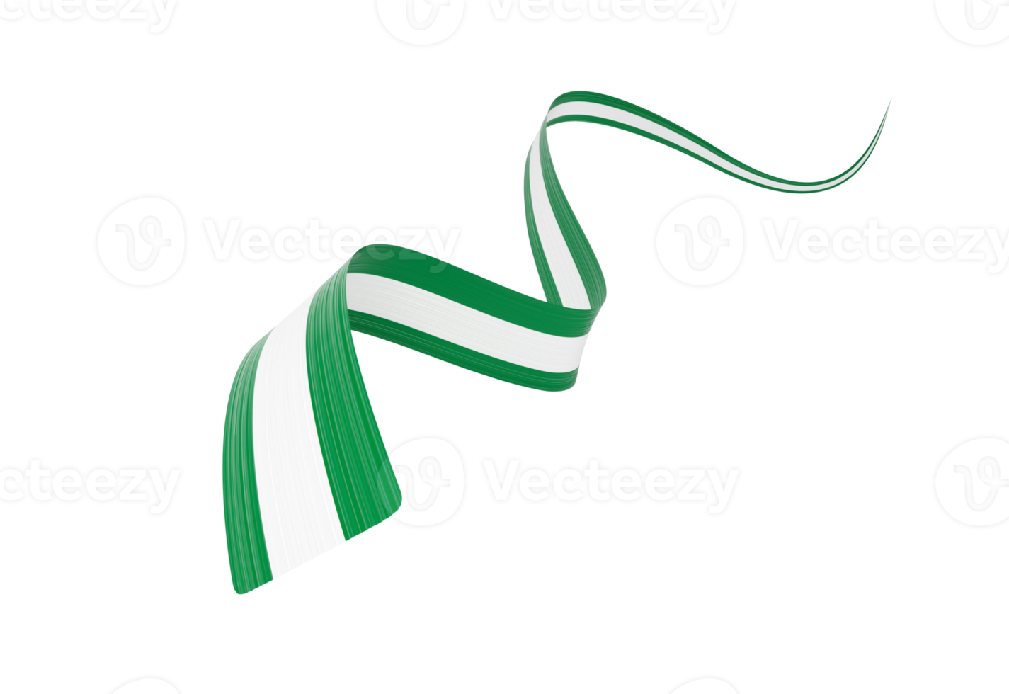 3d Flag Of Nigeria 3d Wavy Shiny Nigeria Ribbon Flag 3d Illustration png