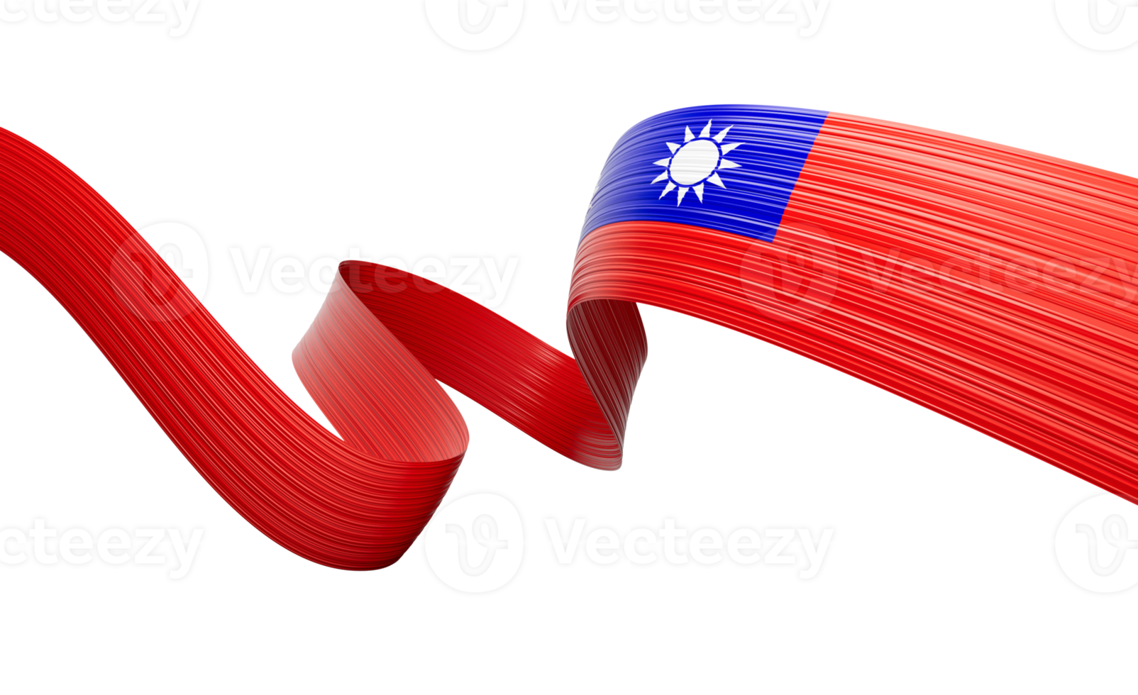 3d Flag Of Taiwan 3d Shiny Waving Taiwan Ribbon Flag 3d Illustration png