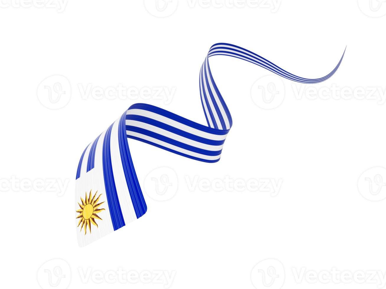3d Flag Of Uruguay 3d Wavy Shiny Uruguay Ribbon 3d Illustration png