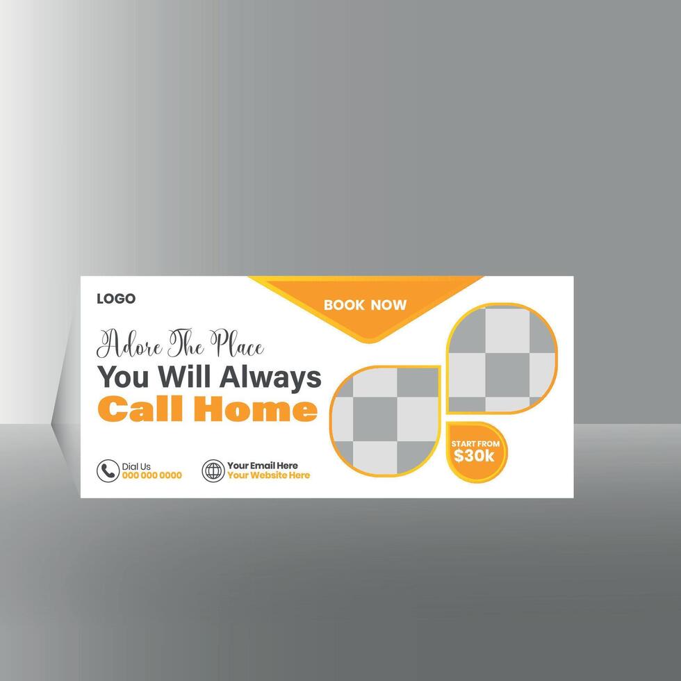 Unique Real Estate Bill Board Design. vector
