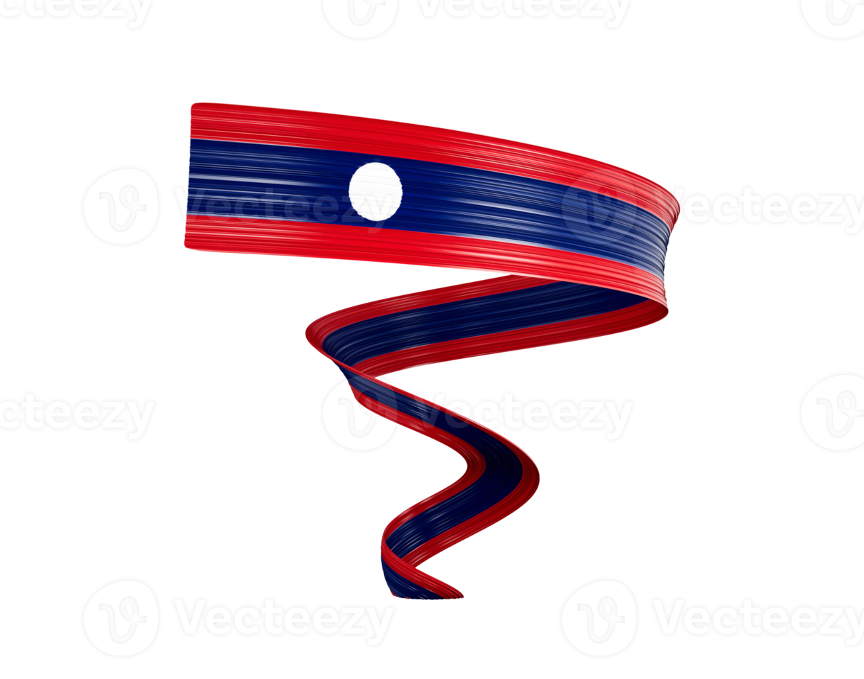 3d Flag Of Laos 3d Shiny Waving Twisted Ribbon Flag 3d Illustration png