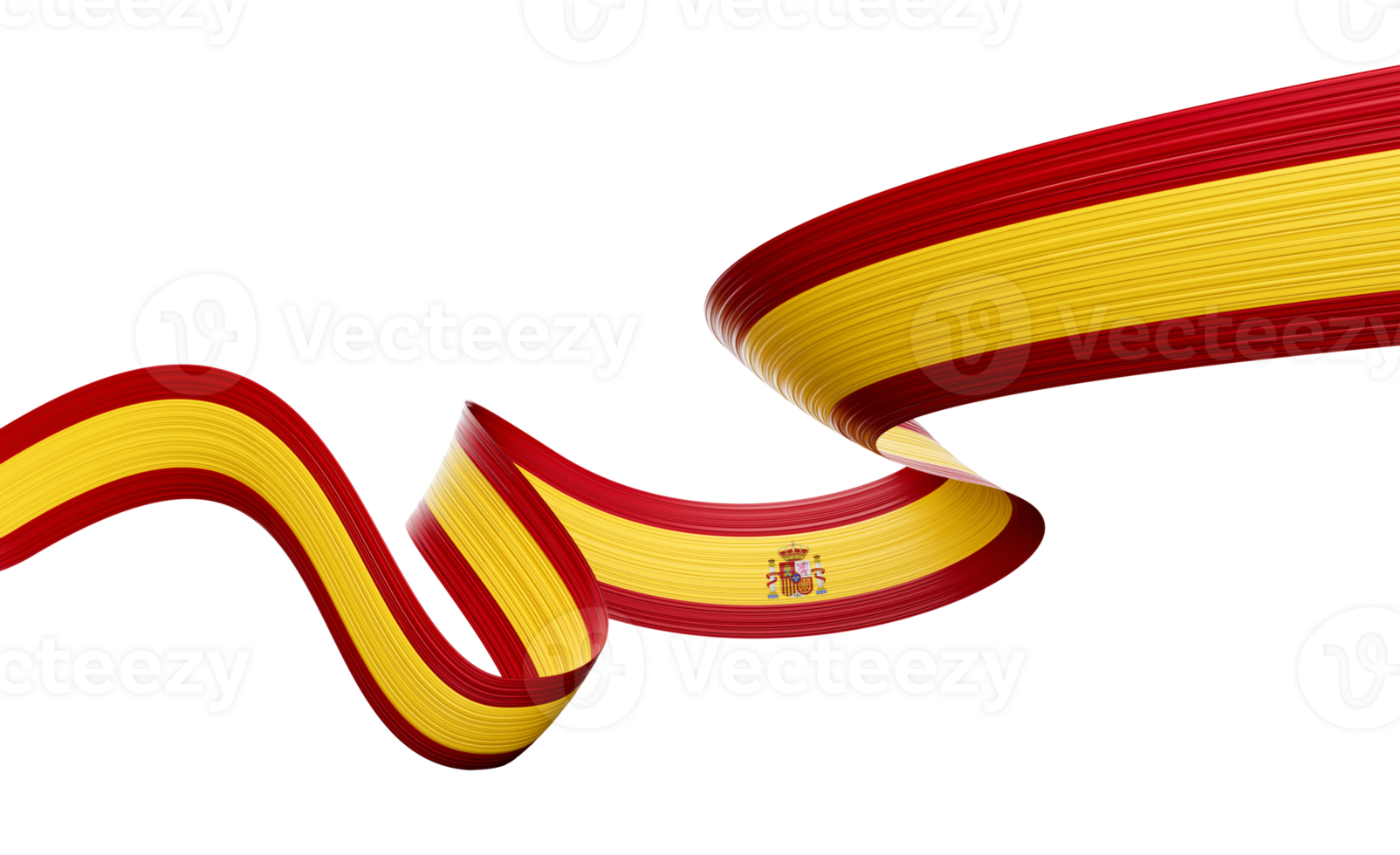 3d Flag Of Spain 3d Shiny Waving Spain Ribbon Flag 3d Illustration png