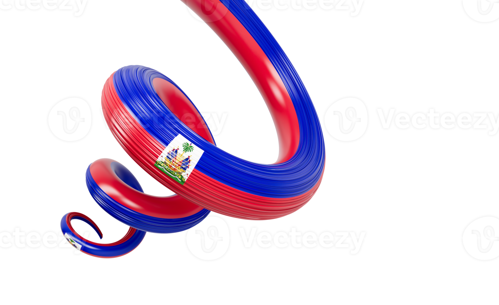 3d Flag of Haiti 3d Spiral Glossy Ribbon Flag Of Haiti 3d Illustration png