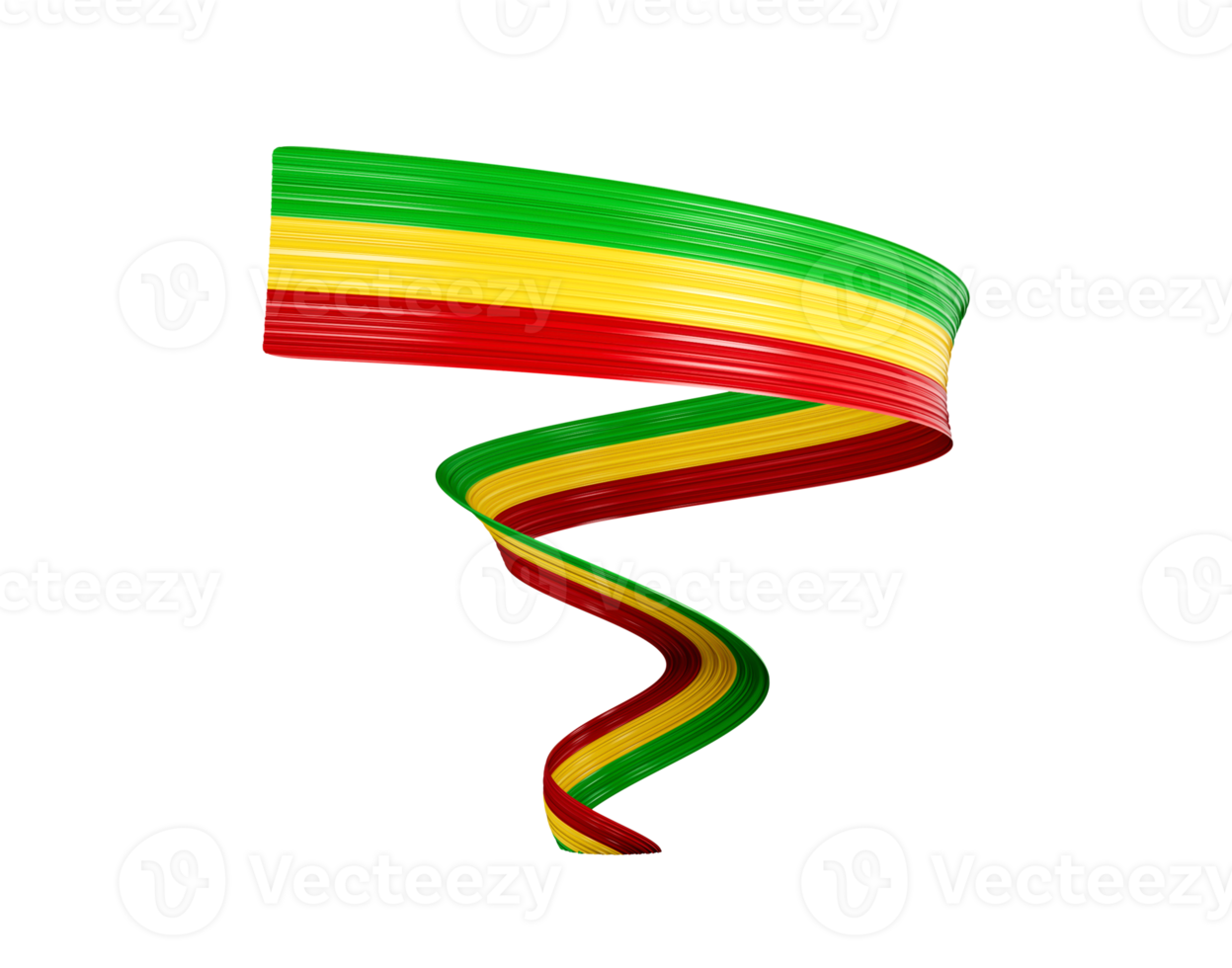 3d Flag Of Mali 3d Shiny Waving Twisted Ribbon Flag 3d Illustration png