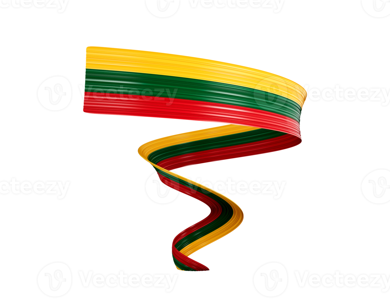 3d Flag of Lithuania 3d Spiral Glossy Ribbon Flag Of Lithuania 3d Illustration png