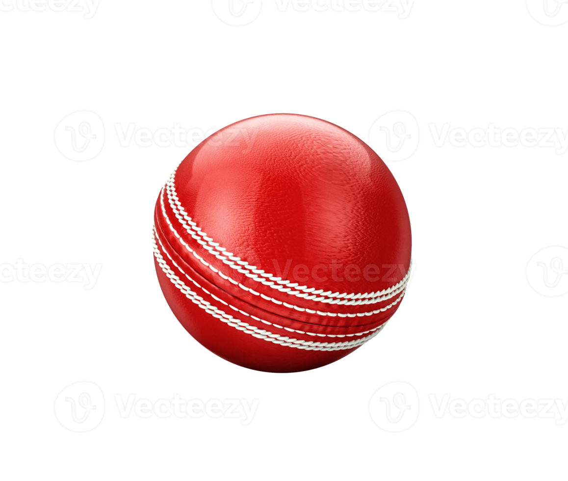 3D Shiny New Test Match Leather Stitched Cricket Ball 3D Illustration png