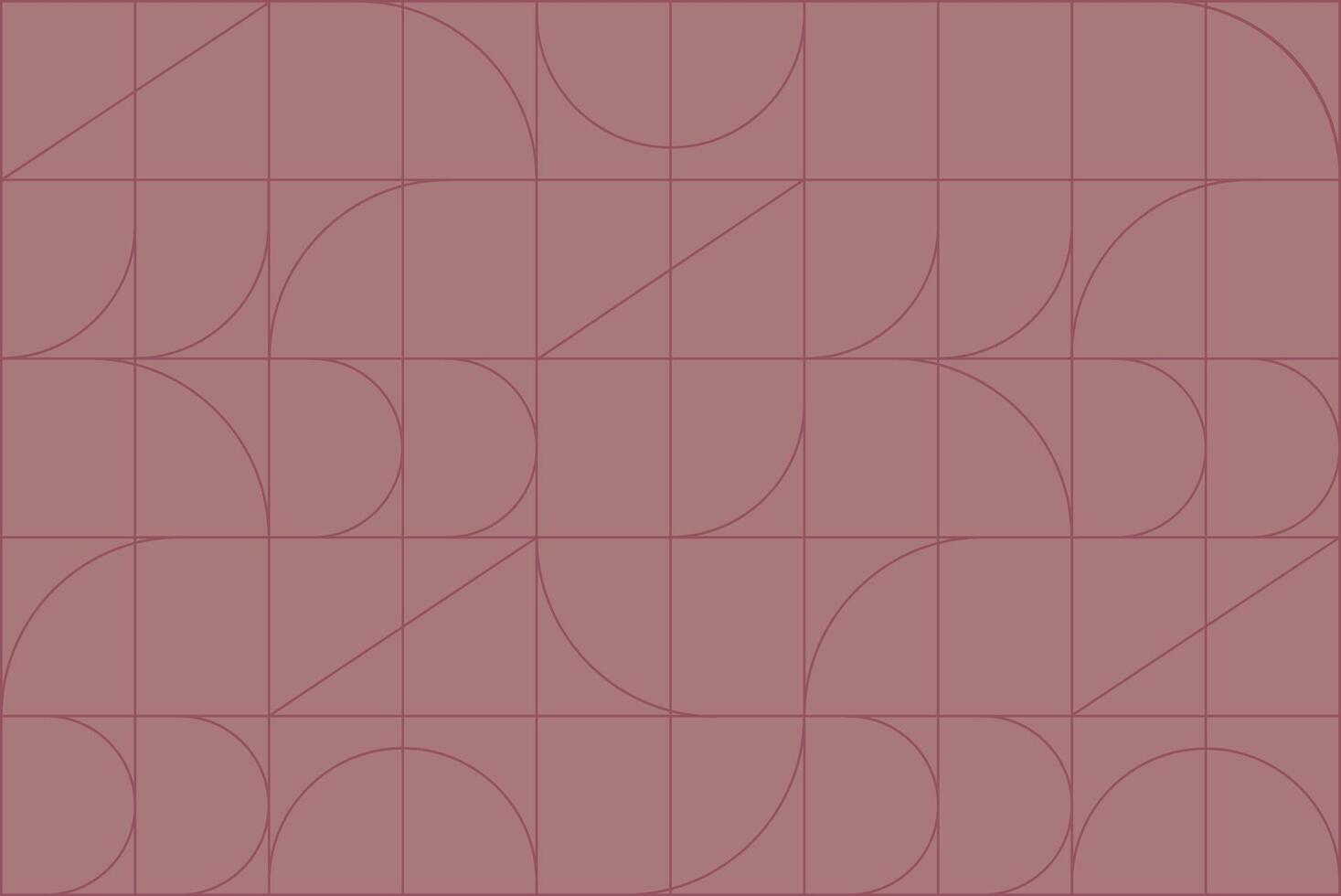 Art deco linear seamless pattern drawing in linear style on coral background vector