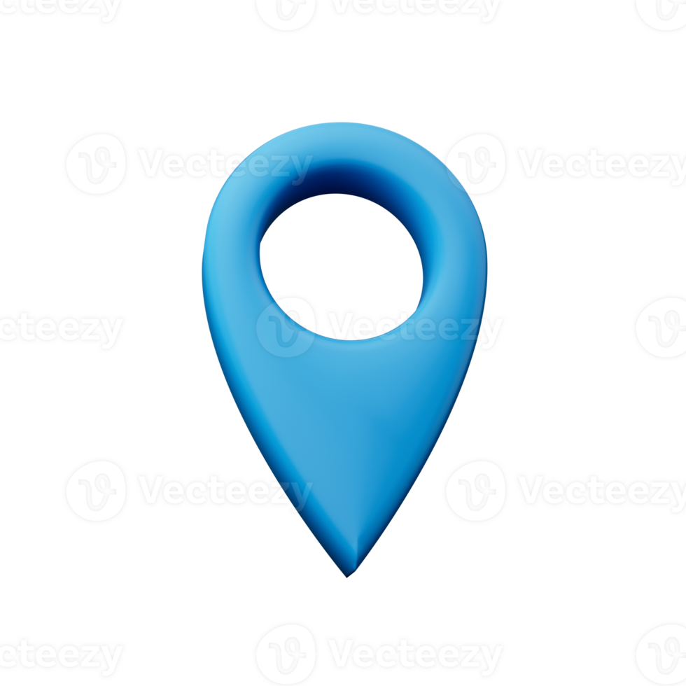 3d Shiny Blue Location Map Pin Or Navigation Symbol Icon 3d Illustration png