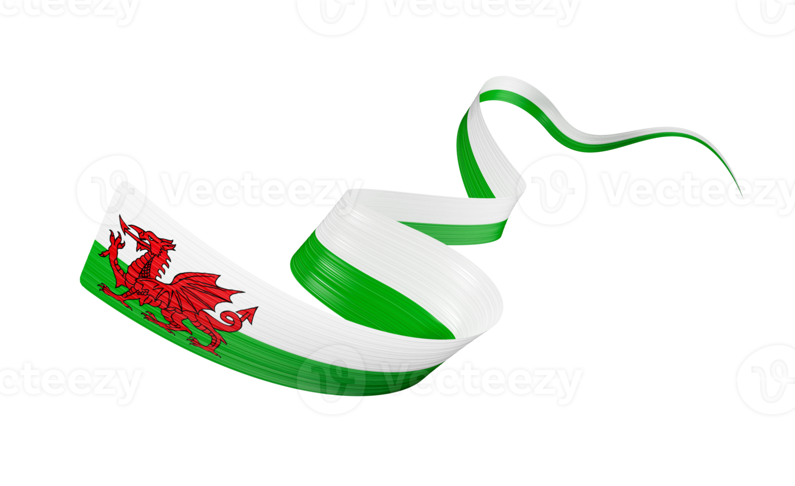 3d Flag Of Wales 3d Wavy Shiny Wales Ribbon Flag 3d Illustration png