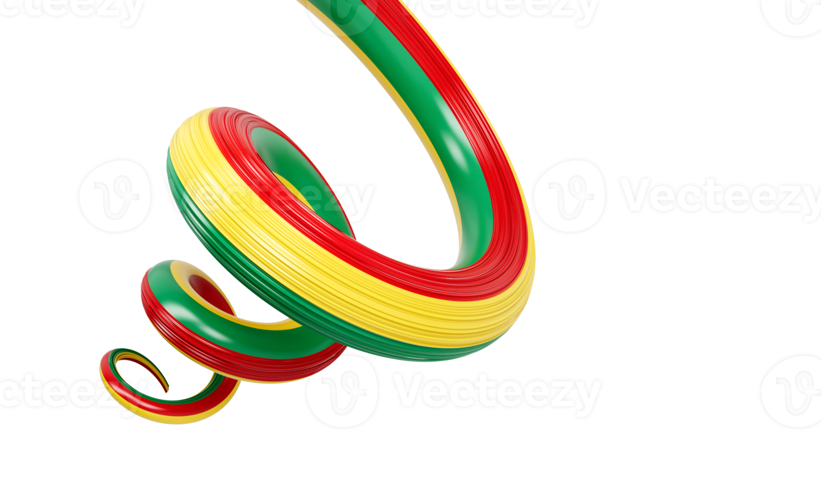 3d Flag of Guinea 3d Spiral Glossy Ribbon Flag Of Guinea 3d Illustration png