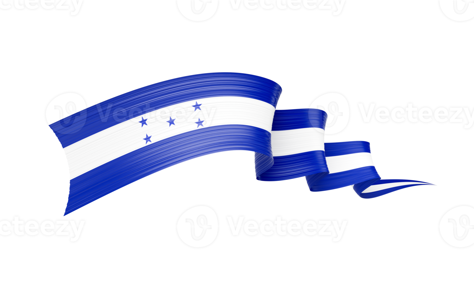 3d Flag Of Honduras 3d Shiny Waving Twisted Ribbon Flag 3d Illustration png