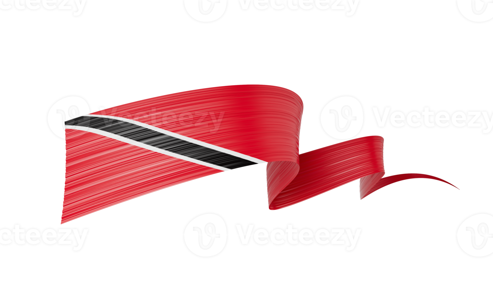 3d Flag Of Trinidad And Tobago 3d Waving Twisted Flag Ribbon 3d Illustration png