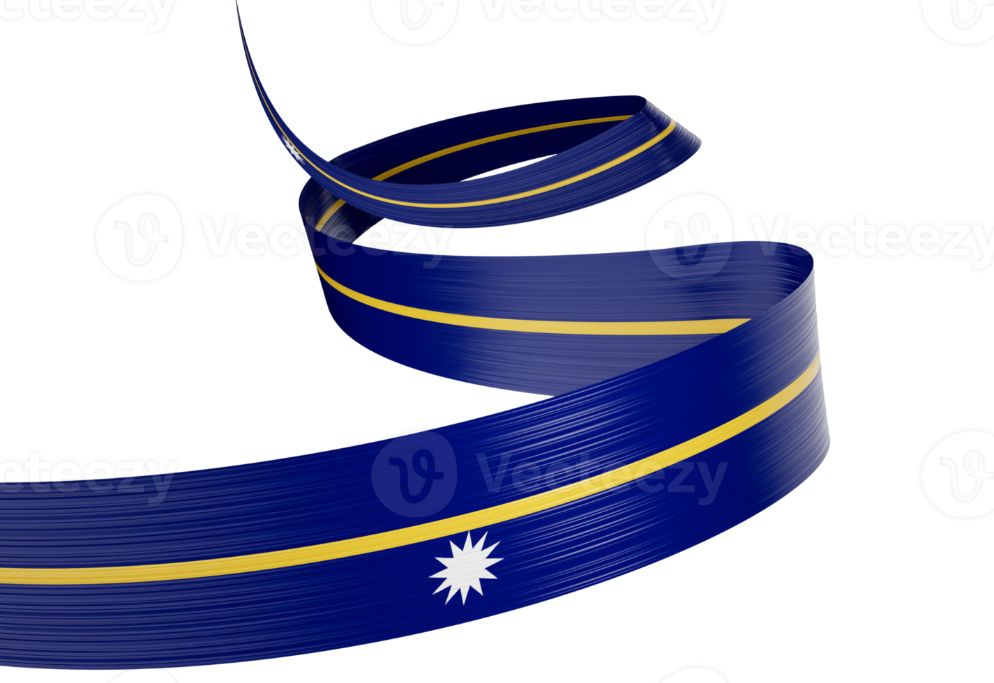 3d Flag Of Nauru 3d Shiny Waving Nauru Ribbon Flag 3d Illustration png