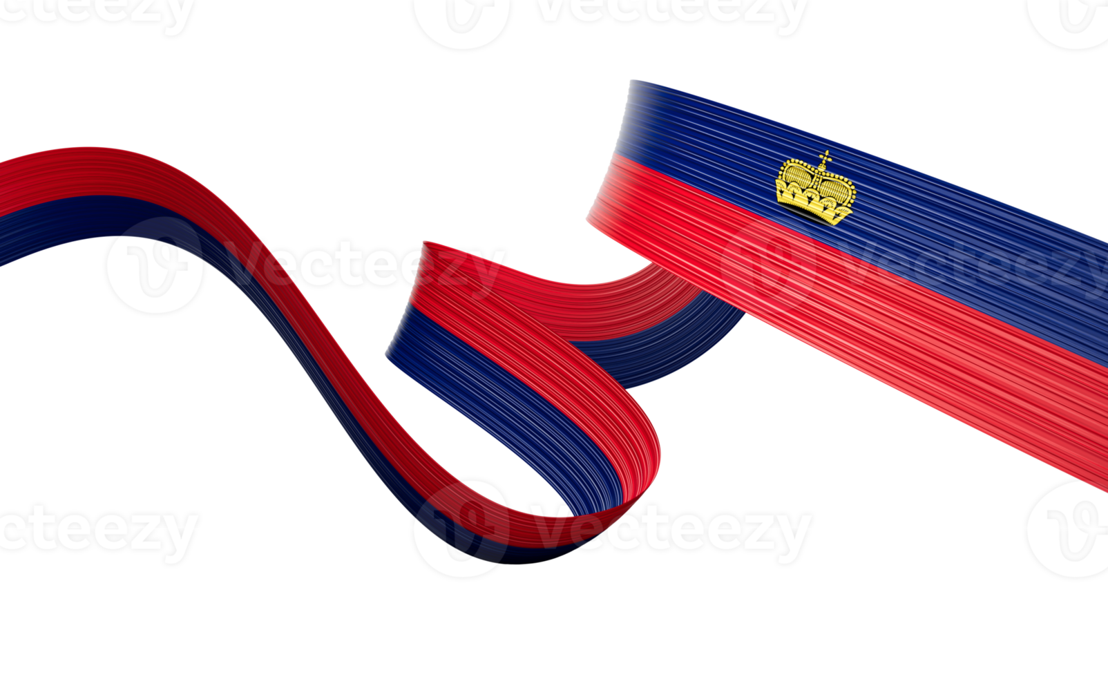 3d Flag Of Liechtenstein 3d Wavy Shiny Liechtenstein Ribbon Flag 3d Illustration png